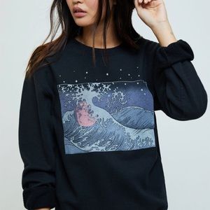 PACSUN the great wave sweatshirt